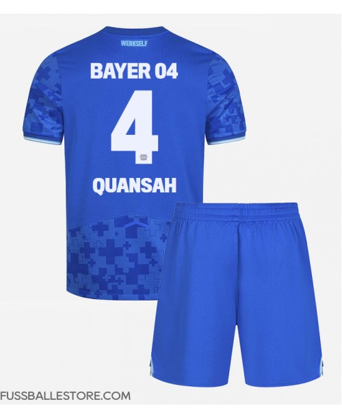 Günstige Bayer Leverkusen Jarell Quansah #4 3rd trikot Kinder 2025-26 Kurzarm (+ Kurze Hosen) Günstige Bayer Leverkusen Jarell Quansah #4 3rd trikot Kinder 2025-26 Kurzarm (+ Kurze Hosen)